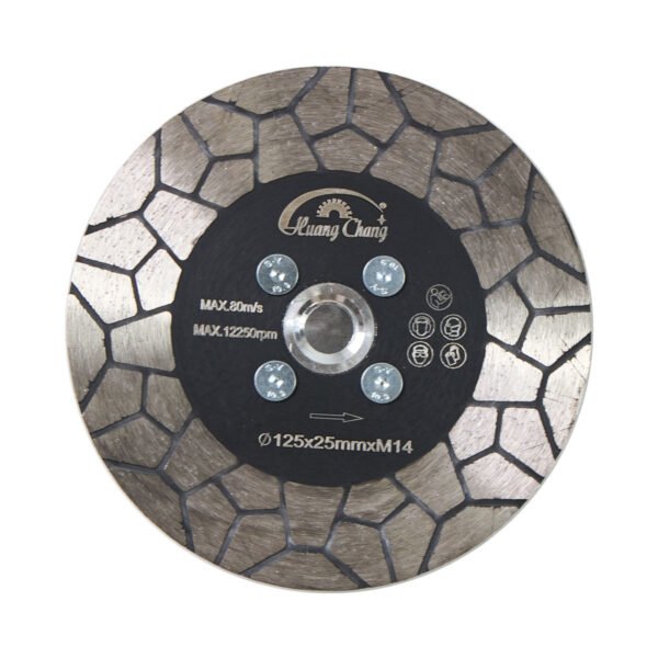 disque de meulage double face pour scie diamantée avec bride